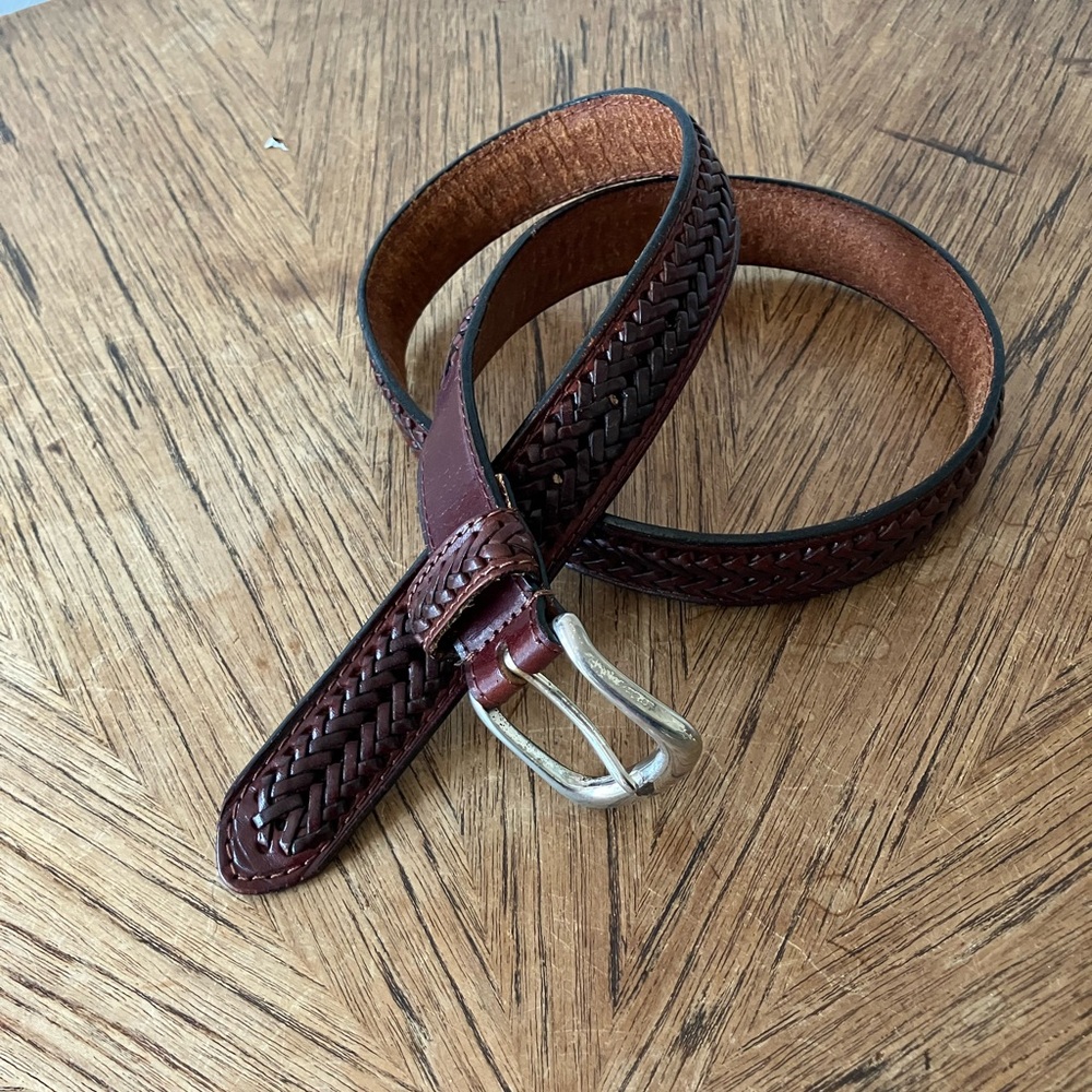Vintage Braided Leather Belt
